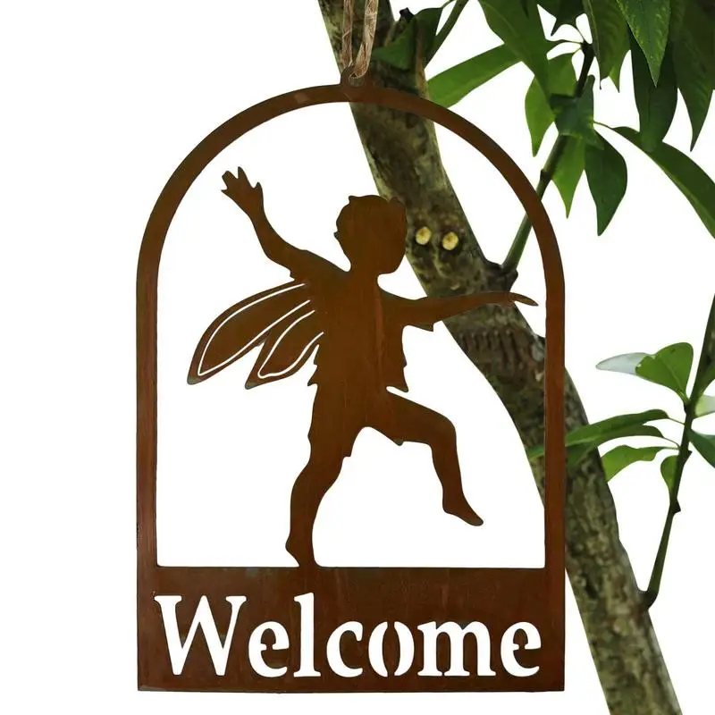 

Welcome Metal Sign With Metal Angel Boy Metal Welcome Sign For Fence Hang Welcome Door Sign Metal Welcome Door Signs For Outdoor