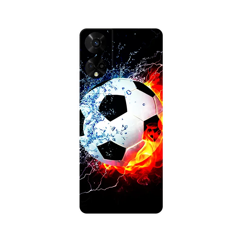 Football Design Soft Silicone Phone Case - Stylish Back Cover and Protective Etui