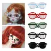 Doll Accessory Transparent Plastic Glasses Transparent Candy Color Round Transparent Glasses 6.5CM 9CM Miniature 6