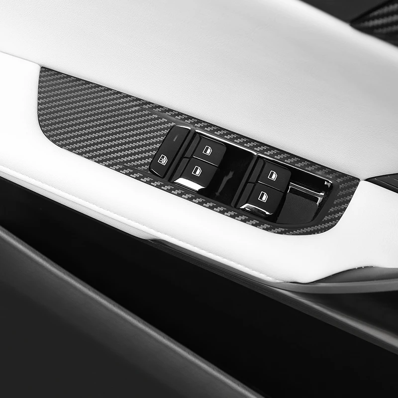 Convient pour MG4 EVMulan 2022-2024 ABS en fibre de carbone pour poignée de  porte intérieure, garniture de porte, cadre de cuvette, accessoire de