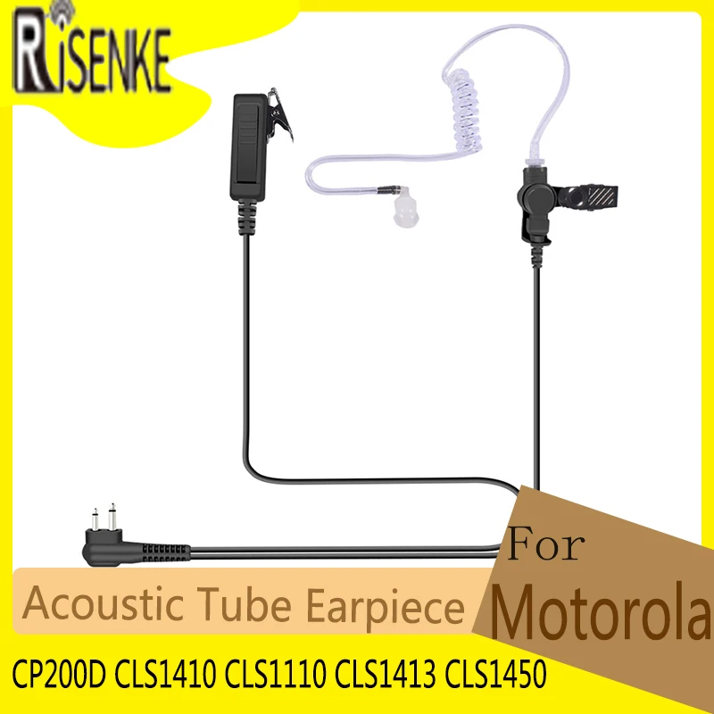 RISENKE CP200 Acoustic Tube Earpiece for Motorola CP200D GP2000 XU1100 PRO1150 CLS1410 CLS1110 CLS1413 CLS1450 Radio Headset