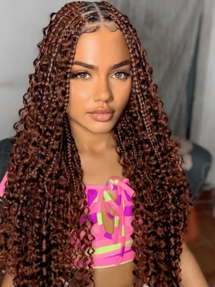 2 Bundles Human Hair Bulk For Braiding Colored Chocolate Brown Human Hair Extensions 110g Per Pack Curly Boho Hair For Braidings Sb681a4cbf8e34e648eea3499e68fd2aaP