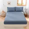 Simple&Opulence 1Pc Linen Cotton Fitted Sheet 14 Inch Deep Pocket Mattress Cover Natural Flax Breathable Bedding Set Bedsheet 3