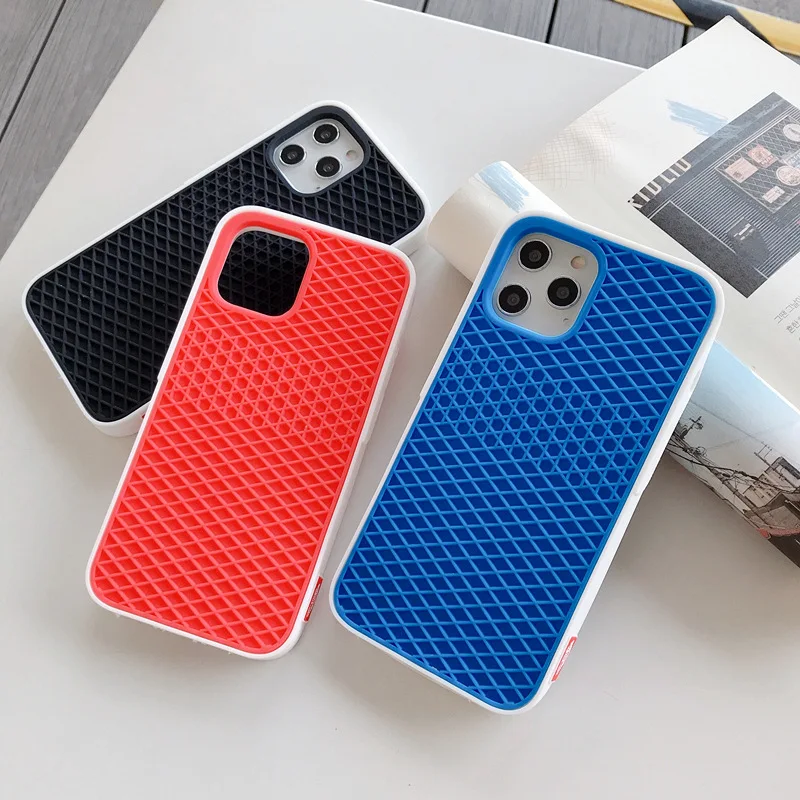 samsung cases cute Waffle Sport Shoe Sole Texture Case for Samsung Galaxy S10 S20 Plus Note 10 20 Ultra A50 A52 A72 A12 Back-vans-case Soft Cover silicone cover with s pen
