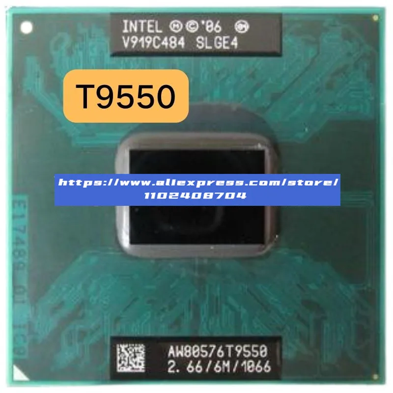 Processeur Intel Core 2 Duo SLGE4 T9550 - 2,66 GHz, Socket P, 2 Cœurs - Pour PC Portable