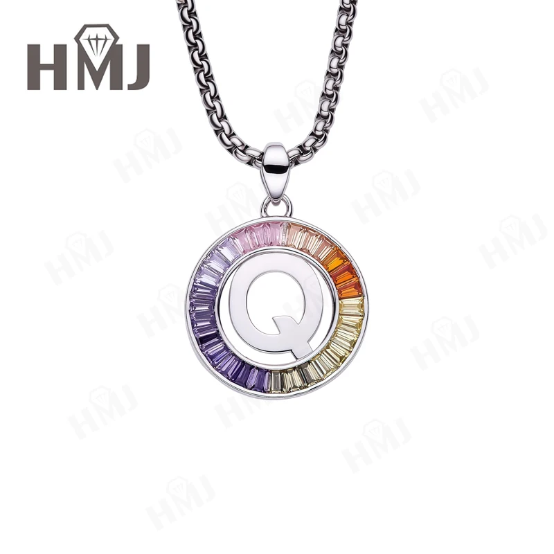 S925 Zirkon Trapez Initiale Halskette Personalisierter Name Buchstabe Anhänger Benutzerdefiniertes Monogramm Feiner Schmuck Unisex Jubiläumsgeschenk – Detail 19