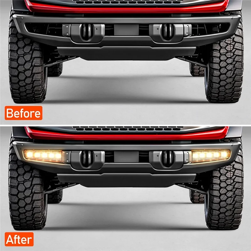 Ford Bronco 2021-2023 2/4 도어 용 LED 안개등 어셈블리, 범퍼 안개등 주간 주행 등 액세서리