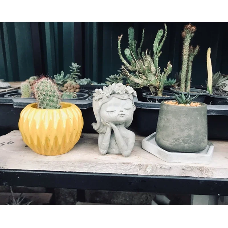 Small Flowerpot Cement Silicone Molds DIY Craft 10 Styles Storage Bottle Candle Holder Cup Epoxy Resin Mold for Concrete Pen Box silicone molds