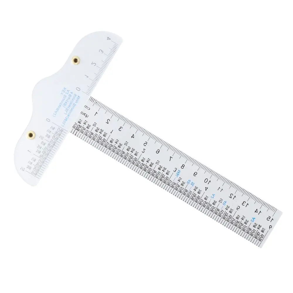 Acrylic T-Square Ruler 1PC for Handtool In Both Inches And Metric Measurements Transparent Graduated Measuring Scale Rule