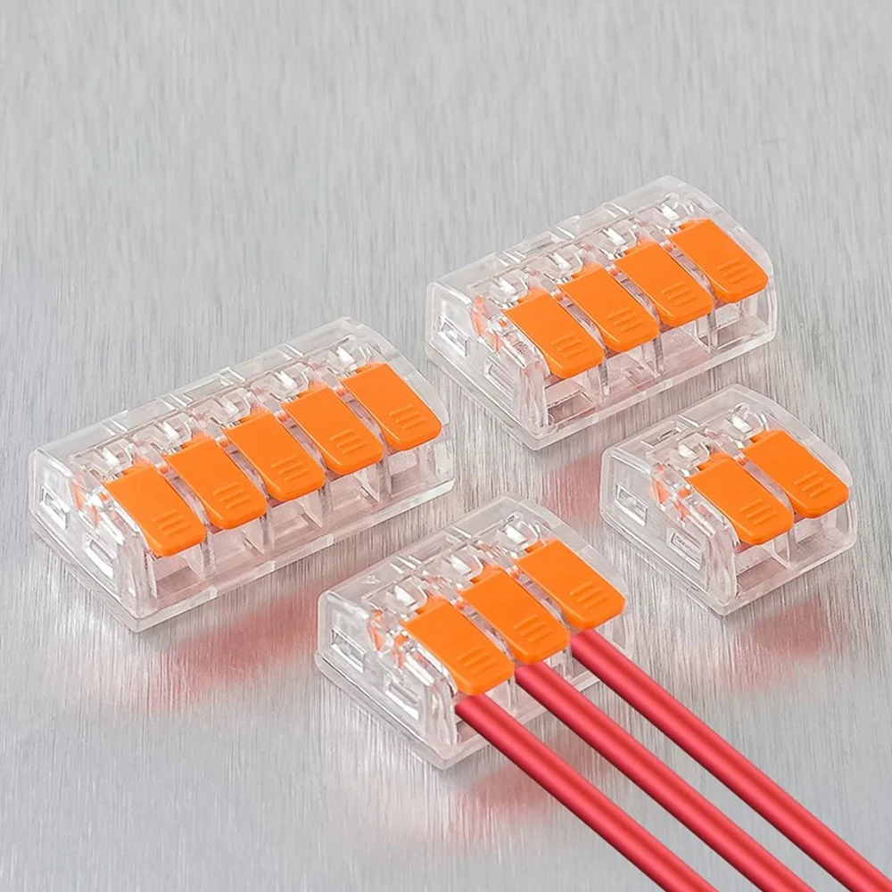 Description Picture 6 of itemLever Nuts Splicing Wire Connector Kit Fast Wiring Terminals Insulating Flame Retardant Lamp Cable Electrical Clamp Connectors
