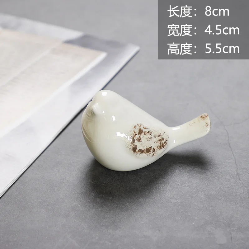 Ceramic Little White Rabbit Micro landscape Decoration Ceramic Ornaments Home Decoration White Bird Creative Ornaments ceramic ornaments