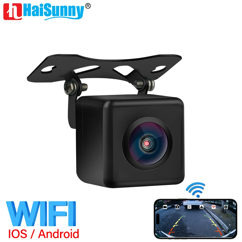 

HaiSunny HD 720P 170 Degree Fisheye Wireless 5G WIFI Backup Rear Camera For iPhone and Android Phone Vehicle Parking Camera
