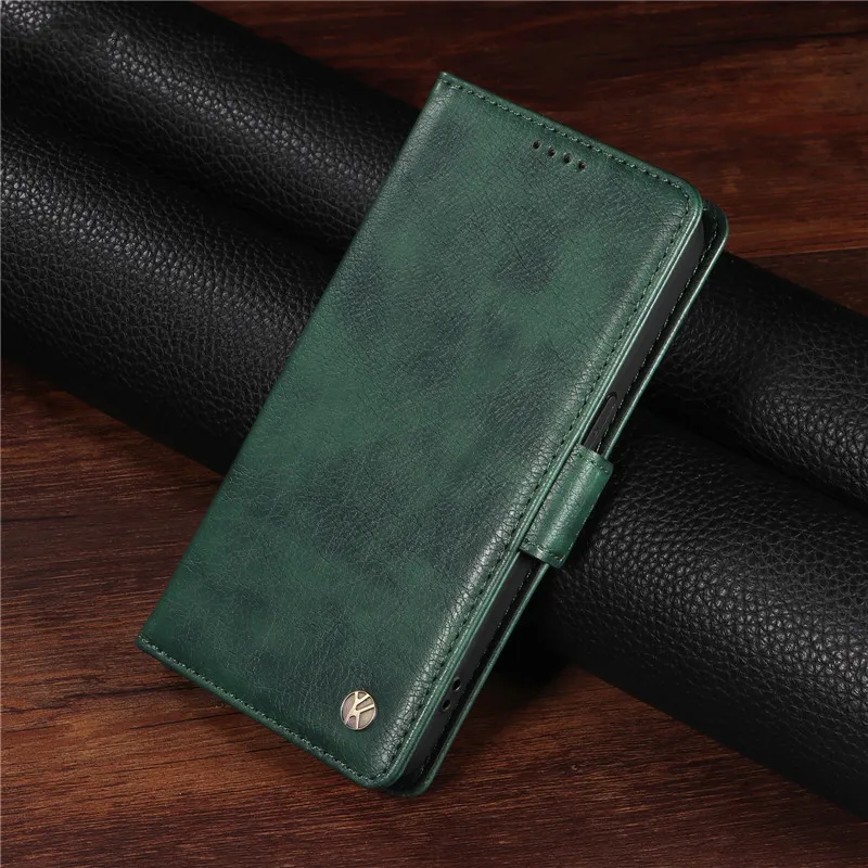 Genuine Leather Flip Phone Stand Wallet Case Cover