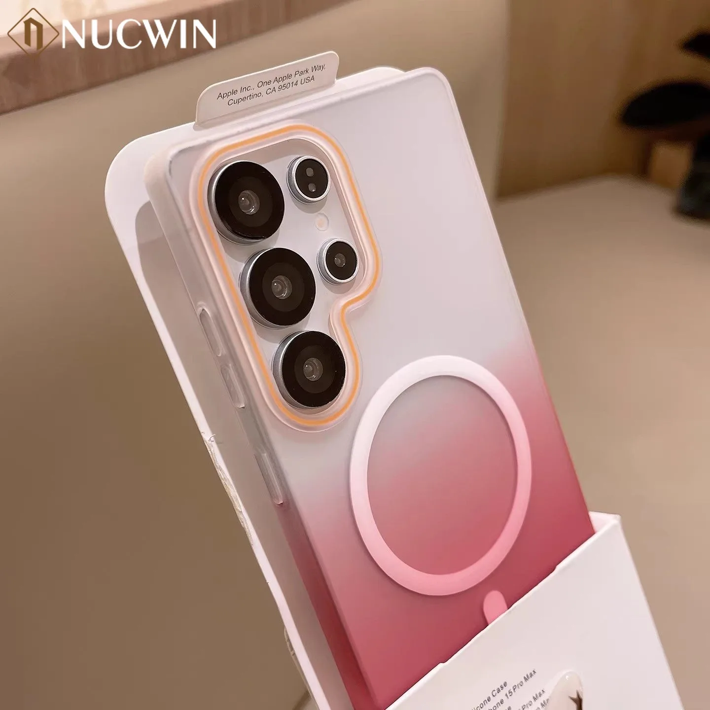 Gradient Color Translucent PC Case with Magsafe Magnetic Cover