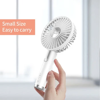 Summer Portable Mini Fan 3 Speed Adjustable Fans USB Rechargeable Desk Handheld Air Conditioner Cooler Outside Travel Artifact 2
