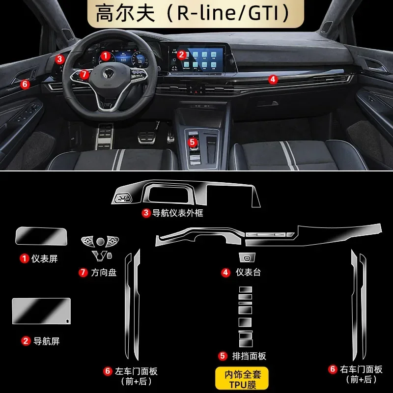 Pellicola Protettiva Per VW Golf 8 MK8 | Schermo Navigazione 10 Pollici | 2 Pezzi Anti-Graffio 4H - Foto 5