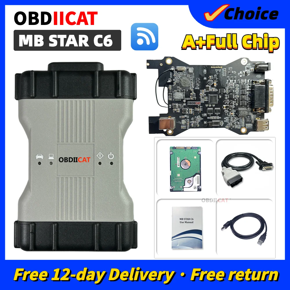 BE-NZ 와이파이 멀티플렉서 자동차 트럭 스캐너용 소프트웨어 진단 VCI C6, MB 스타 C6 Doip 지지대 CAN 버스, HDD V2023.6