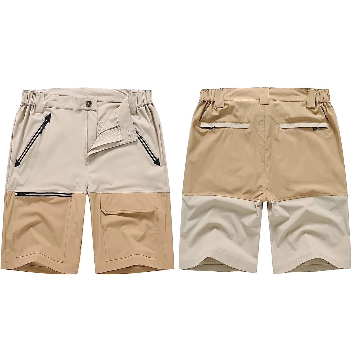 Summer Men's Cargo Shorts Quick Dry Multi-pockets Shorts Lightweight Breathable Hiking Fishing Workout Short Pants