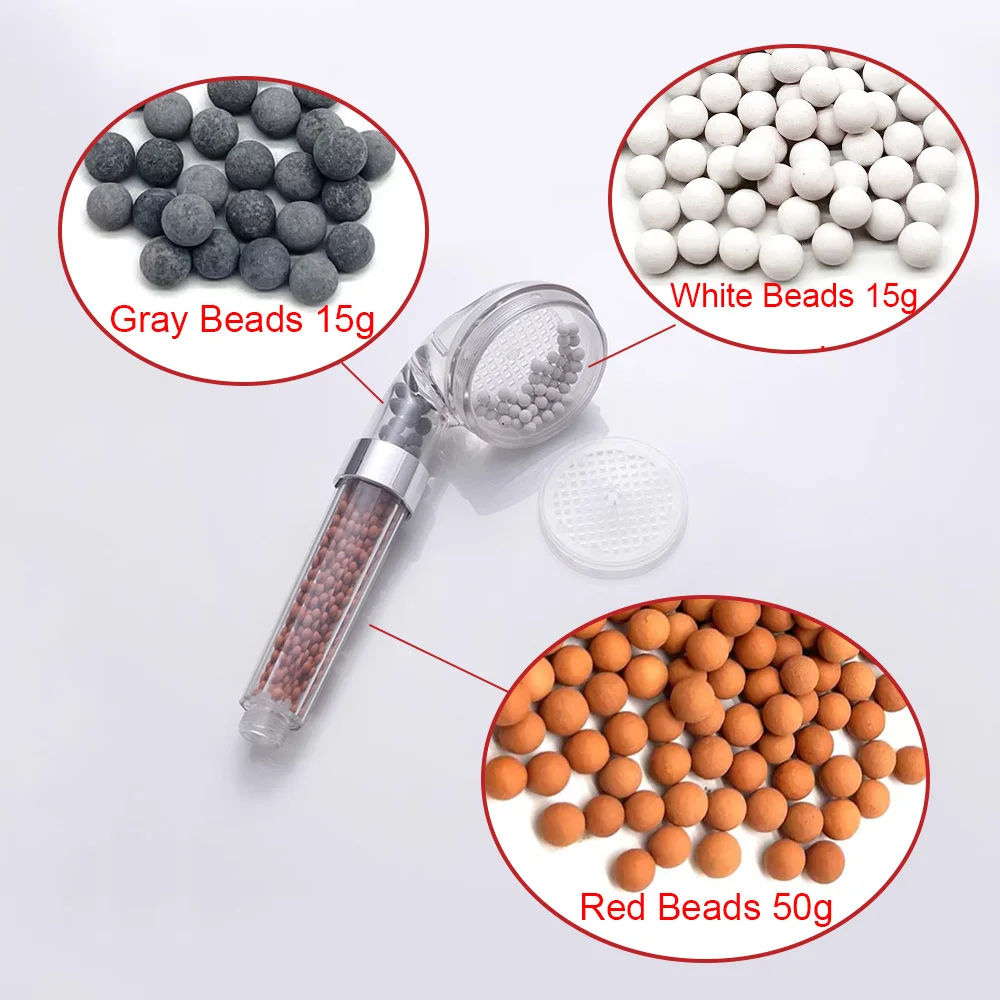 Enhanced Shower Water Purification Filter with Anion Mineral Beads