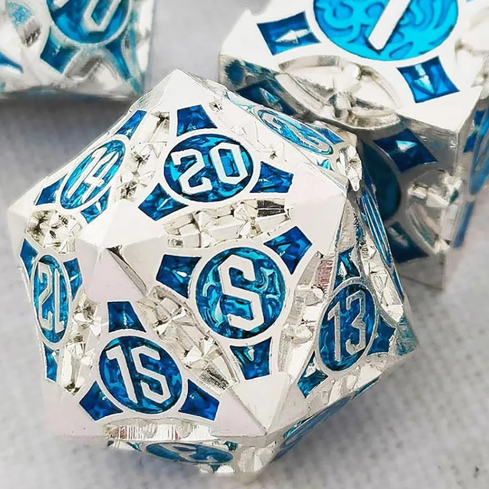 Zinc Alloy Solid Metal Dice DND Polyhedral Dice Used For Dungeon and Dragon MTG Pathfinder RPG Board Game D&D Role Playing Game 4