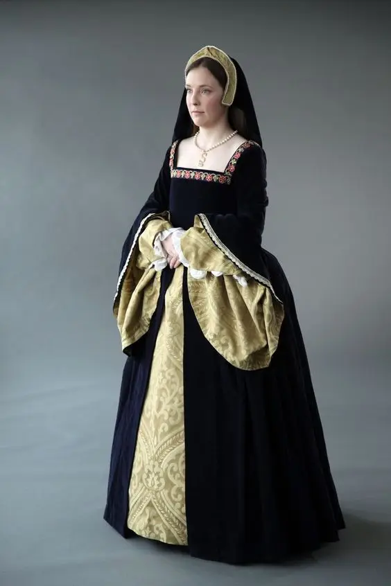 Anne Boleyn Ball Gown Dress Vintage Tudor Periodo Queen Elizabeth Princess Dresses Vittoriano Vintage Ball Gown Altro Boleyn Girl