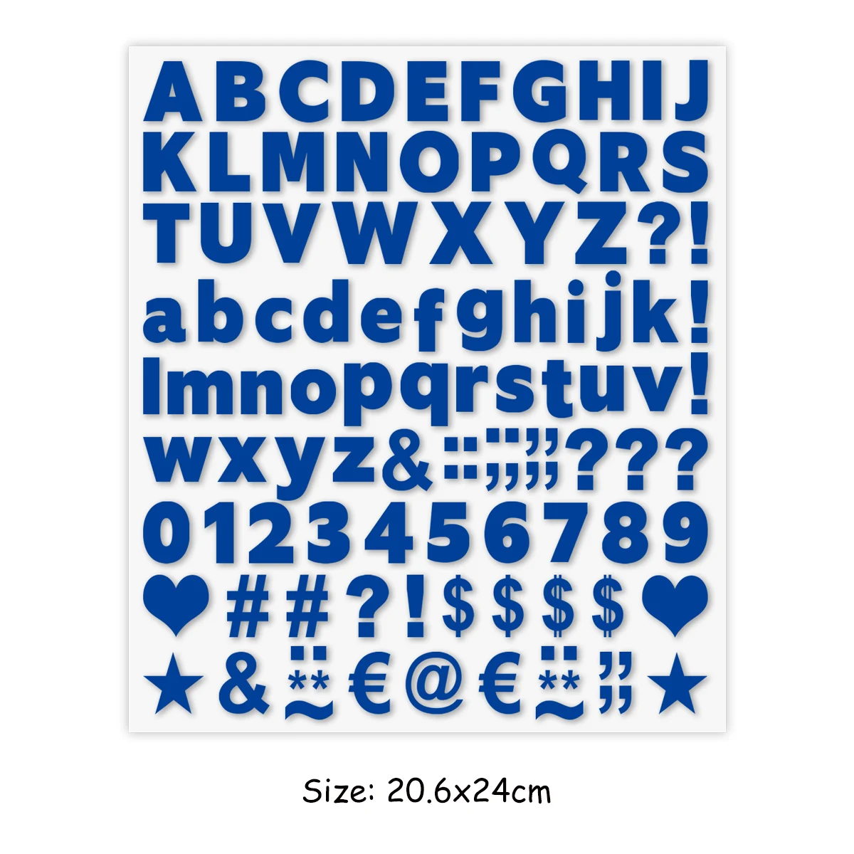 Kit De Lettres à Repasser Pour Vêtements – 215 Pièces, 5 Feuilles De Transfert Thermique Bleu Vinyle, DIY Facile Et Stylé