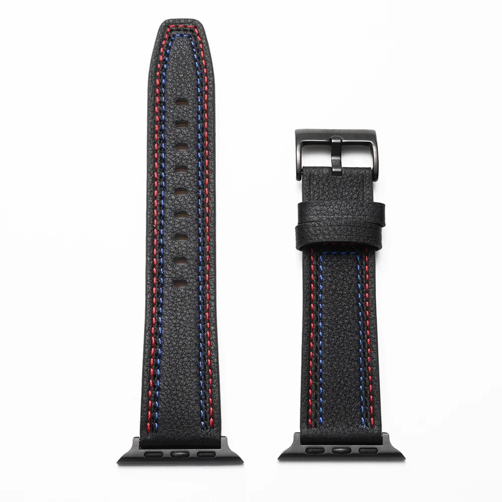 NewLeather Strap for Apple Watch 9 8 7 Band 45mm 41mm Sports Bracelet Belt for IWatch 6 5 4 SE 44mm 40mm 3 42mm 38mm Correa Belt