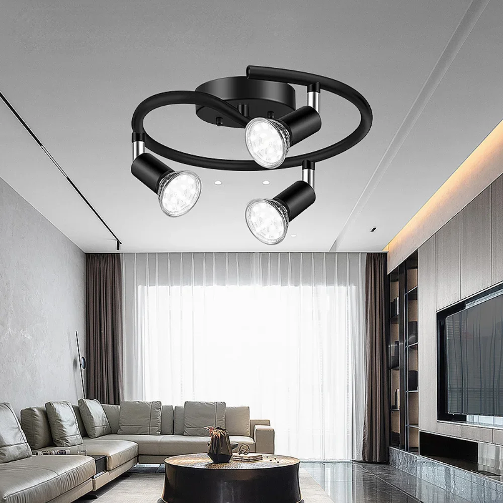 Retro Chandelier Wrought Iron LED Ceiling Lamp E27 Light Living Room Modern Decoration Home Lighting Fixture