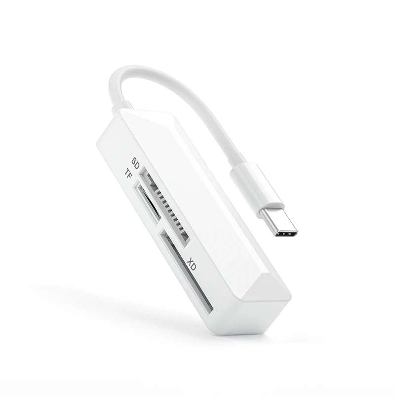 3in1 XD SD TF Type-C Memory Card Reader Adapter OTG For USB-C For DSLR Camera Laptop Computer PC Phone