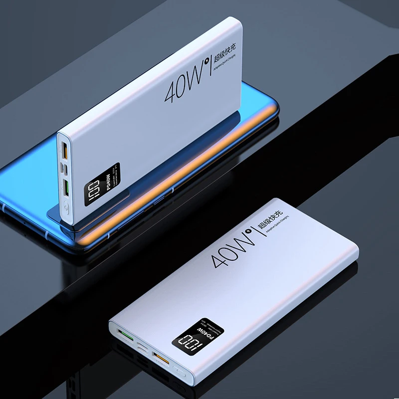 40w Super Fast Charge Large Capacity 20000mAh Power Bank Two-way Fast Charge, Suitable For Xiaomi, Iphone, Huawei. portable wireless charger Power Bank