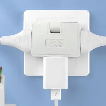 3 in1 US Wall Socket 180-degree Rotatable 2-pin Power Adapter Extender suitable for the United States Canada and Mexico