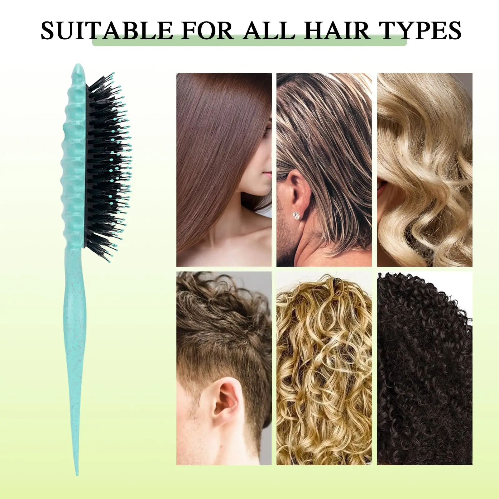 Curly Hair Styling Cream GOIPLE 200g Black Castor Oil Curling Cream With Curl Defining Brush For Moisturize Perfection Wavy Moisturize Anti-Frizz Hair