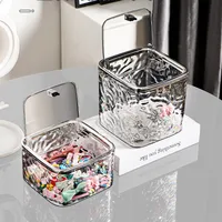Hair Accessories Organizer Acrylic Storage Box Clear Hair Tie Organizer for Headband Laundry Pods Container Desktop Storage Box 2