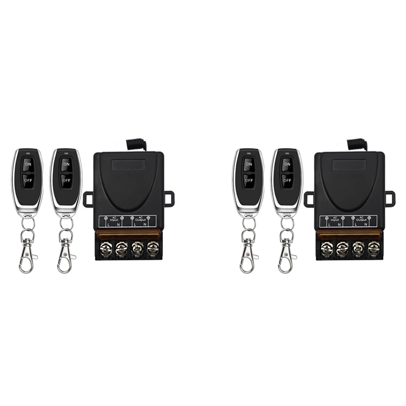 

6X AC 220V 30A 1CH 433Mhz Wireless Remote Control Switch RF Relay Receiver + On/Off Transmitter