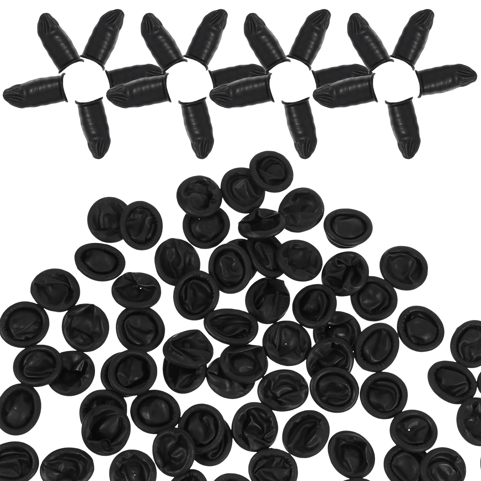 

200 Pcs Rubber Dust-Free Finger Stall Portable Cot Professional Daily Use Cover Condom Protector Supply Work