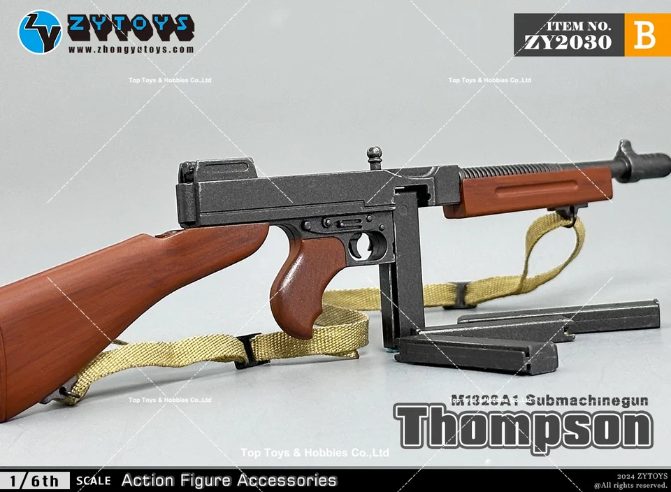 ZYTOYS ZY2030 1/6 Scale M1928 Thompson Submachine Gun Weapon Model