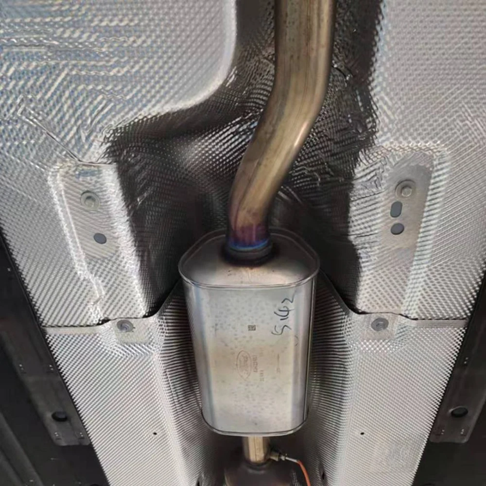 Auspuffrohr-Isolierung, geprägte Aluminiumplatte, Motorfach, Chassis, Wärmeableitungsplatte, Hitzeschild – Detail 18