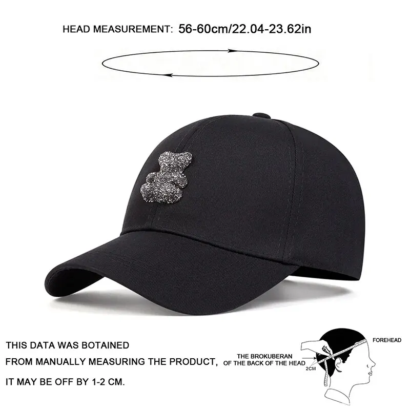 Unisex 3D Teddy Bear Personality Baseball Caps Spring Autumn Outdoor Adjustable Casual Hats Sunscreen Hat 2