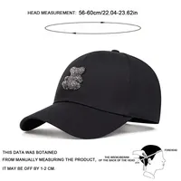 Unisex 3D Teddy Bear Personality Baseball Caps Spring Autumn Outdoor Adjustable Casual Hats Sunscreen Hat 2