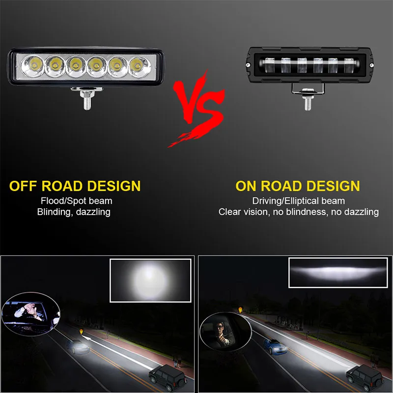 6D-Linsen-LED-Lichtleiste 6 Zoll LED-Leuchte Offroad-Fahrlicht Arbeitslampe Nebelscheinwerfer für Niva Lada 4X4 ATV SUV LKW Traktor 12V 24V – Detail 21