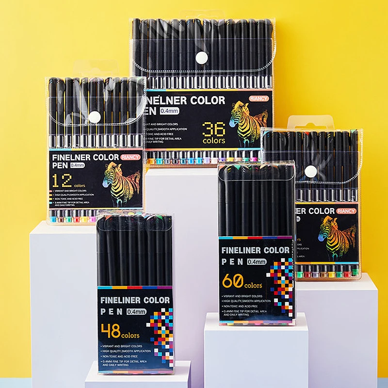 Colored Fine Liner Pen Set Journal Markers 0.4mm Micron Fineliners Drawing Sketch Marker Tiralineas Art Markers Brashpen,marker pens,color marker pens,markers pen,marker pen,art marker pens,art markers,colored pens,sketching markers,drawing pen
