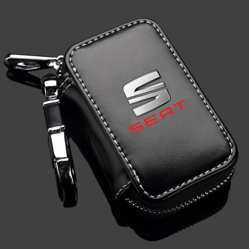 Elegant Leather Key Bag - Universal Car Keychain Wallet