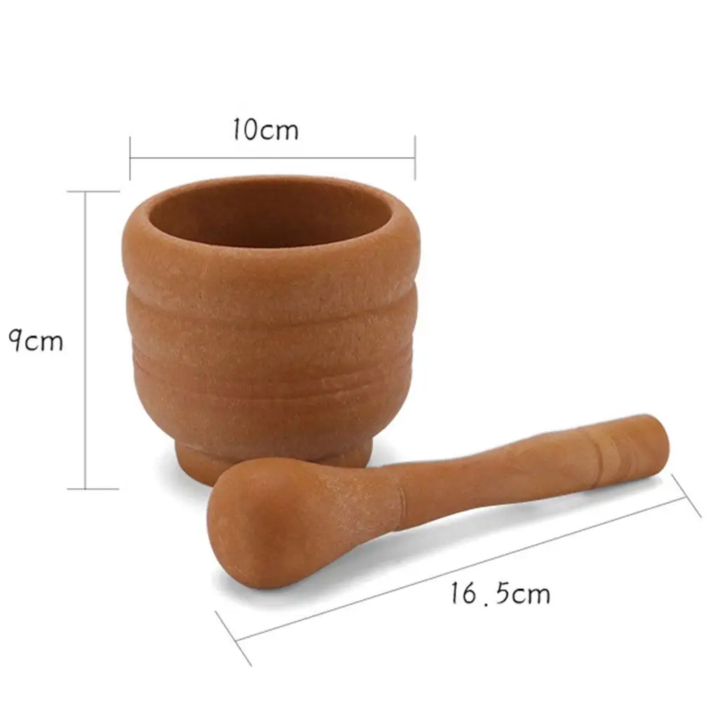 Mortar and Pestle Set Guacamole Bowl - Natural Stone Grinder for Spices,