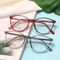 Retro Literary TR90 Cat Eye Prescription Eyeglasses Women Ultralight Oval Student Nearsighted Glasses Female 0 -0.5 -0.75 T0 -4 2