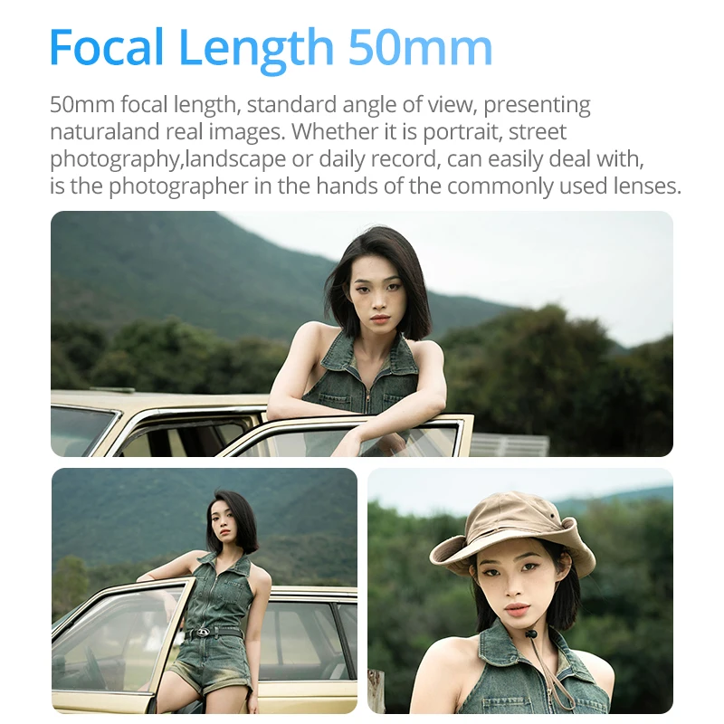 빌트록스 AF 50mm F2.0 에어 FE/Z 풀프레임 렌즈 자동 초점 프라임 카메라 렌즈 (니콘 Z, FE 마운트 미러리스 카메라용)