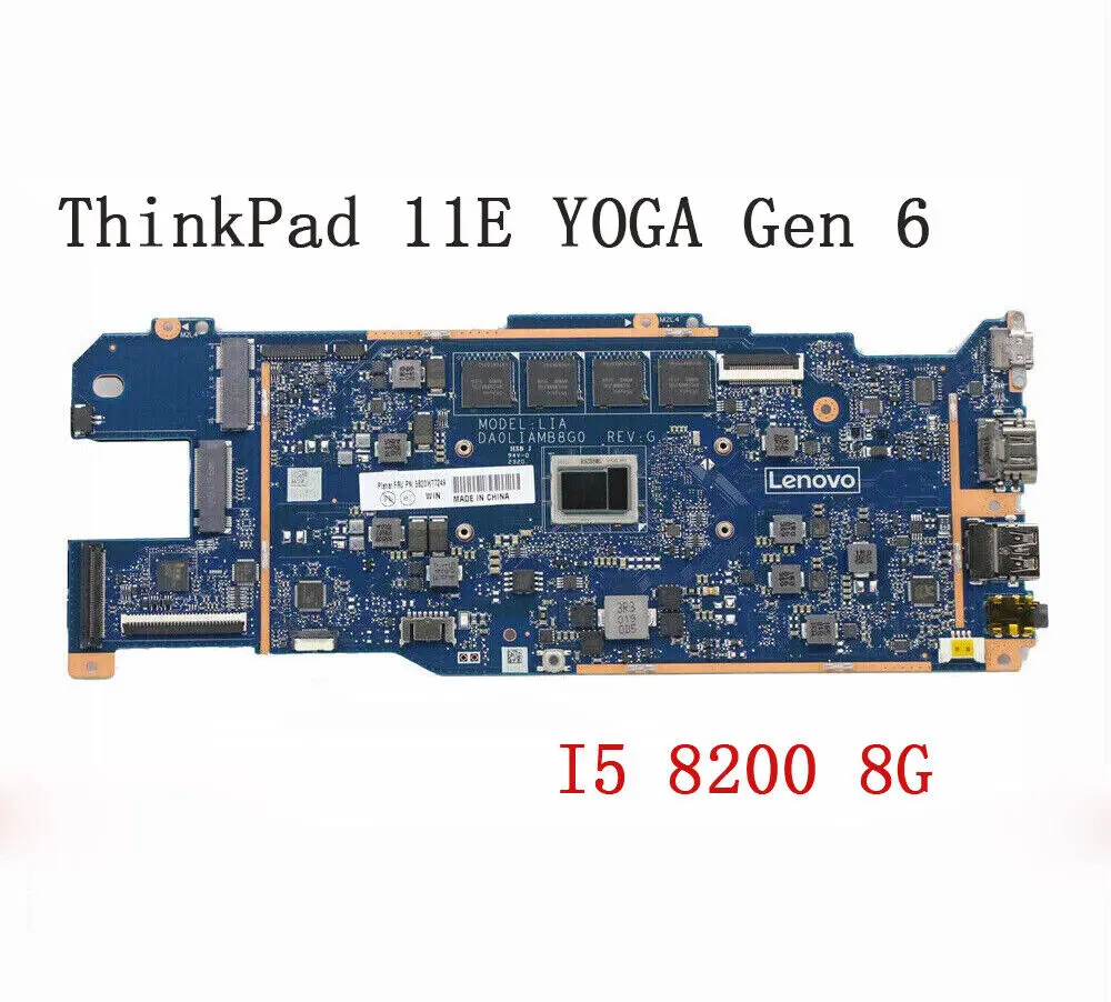 

Новая оригинальная материнская плата для ноутбука ThinkPad 11e Yoga Gen 6 i5 8200 8G 5b20w77249