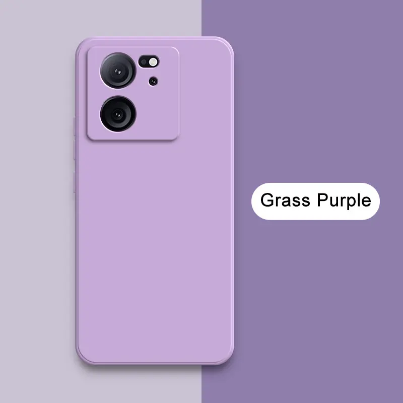 Square Liquid Silicone Waterproof Phone Case with Camera Protection - Soft Back Cover