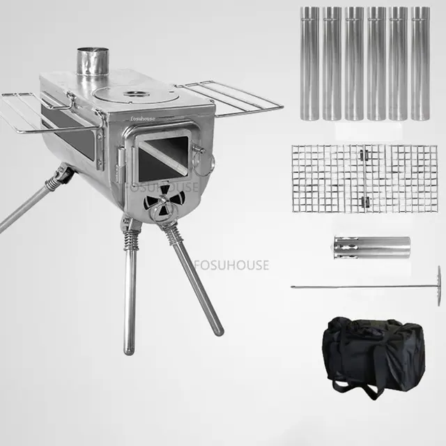 Rozsdamentes Acél Chimeneák Téli Szabadidős Kültéri Udvar Sátor Kályhák Teraszkert Fűtőberendezés Égő Kályha Hordozható - Image 2