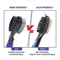 1piece Golf Club Brushes and Groove Cleaner with Magnetic Keychain Oversized Golf Brush Head and Retractable Spike Super 2