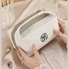 Premium Handheld Portable Camellia Canvas Makeup Bag for Travel Large Capacity Toiletries Cosmetics Skincare Storage Bag 4